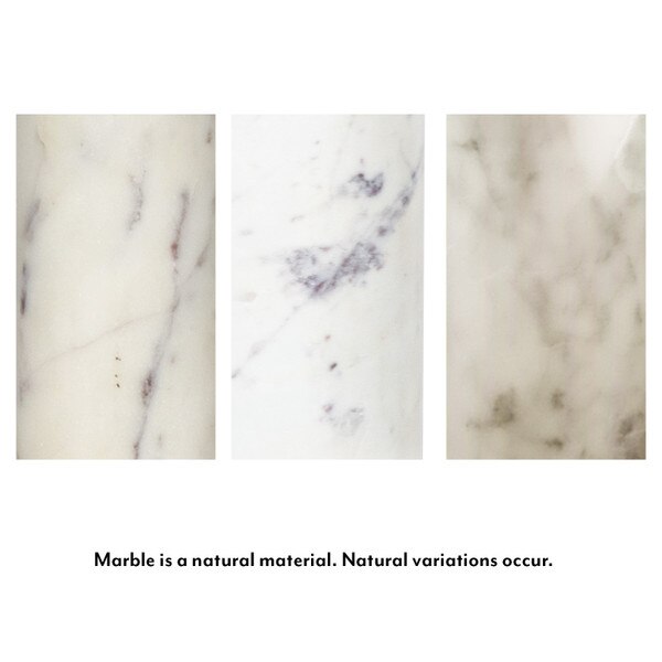Variations in a white marble table lamp from Regina Andrew
